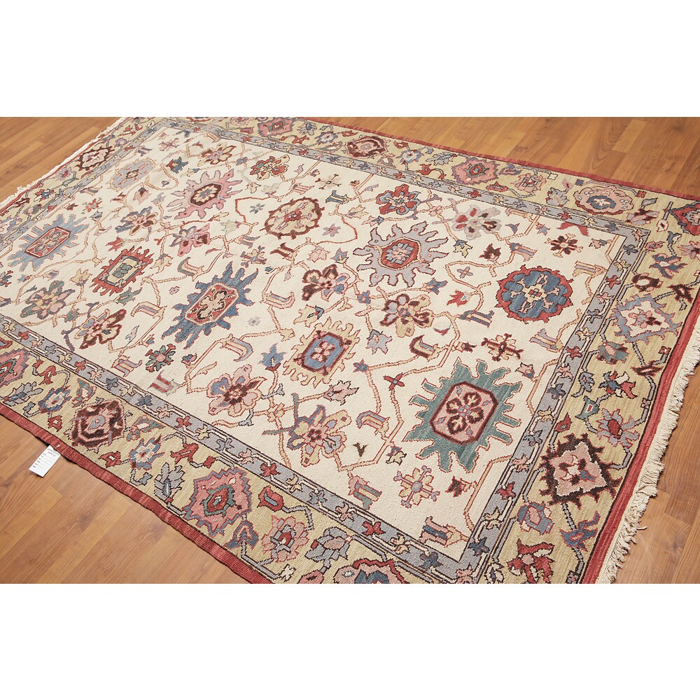 Reversible Nourison Nourmak Soumak Oriental Area Rug - Beige/Blue - 6' x 9'