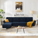 Sectional Sofa Sherpa Fabric Modular Sofa Couch 4 Seater with Ottoman