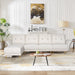 Sectional Sofa Sherpa Fabric Modular Sofa Couch 4 Seater with Ottoman
