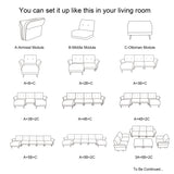 Sectional Sofa Sherpa Fabric Modular Sofa Couch 4 Seater with Ottoman