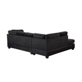 Reversible Sectional Sofa with Storage Ottoman
