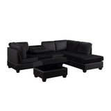 Reversible Sectional Sofa with Storage Ottoman
