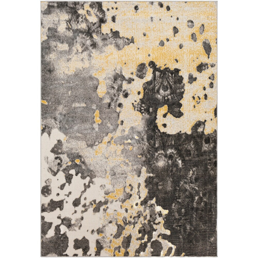Rhea Grey Abstract Area Rug - 2' x 3'