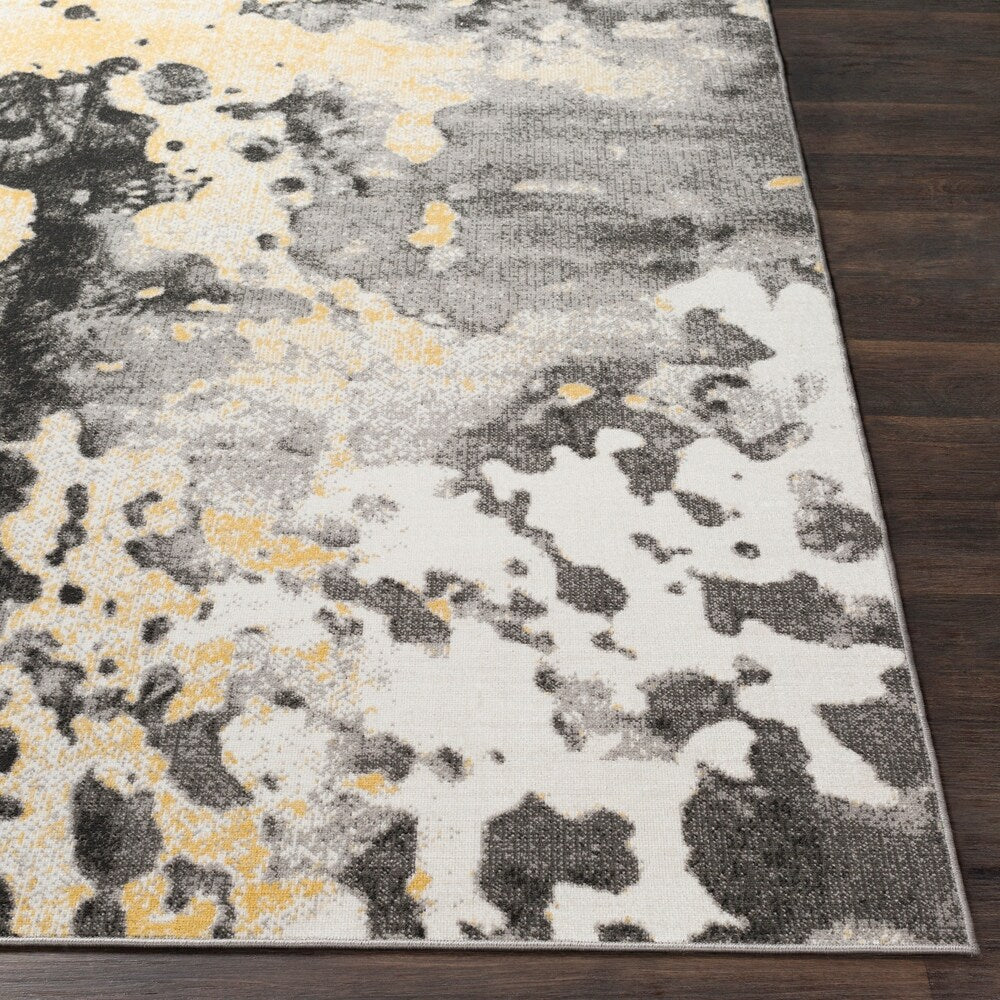 Rhea Grey Abstract Area Rug - 2' x 3'