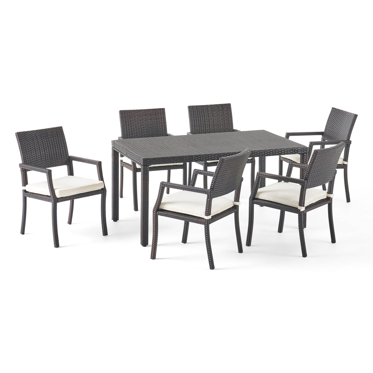 Rhode Island Wicker Outdoor 7-piece Wicker Dining Set by Christopher Knight Home