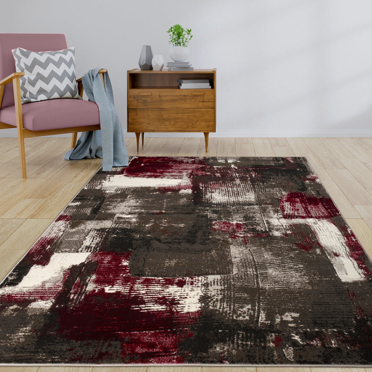 Rhodes Collection Abstract Area Rug