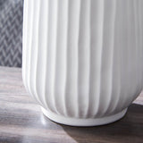 Ribbed Deco Vase