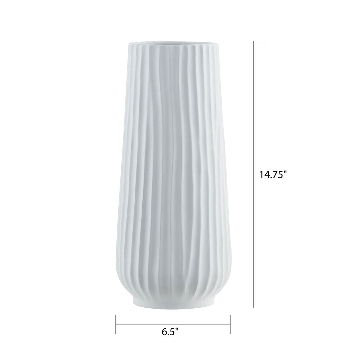 Ribbed Deco Vase