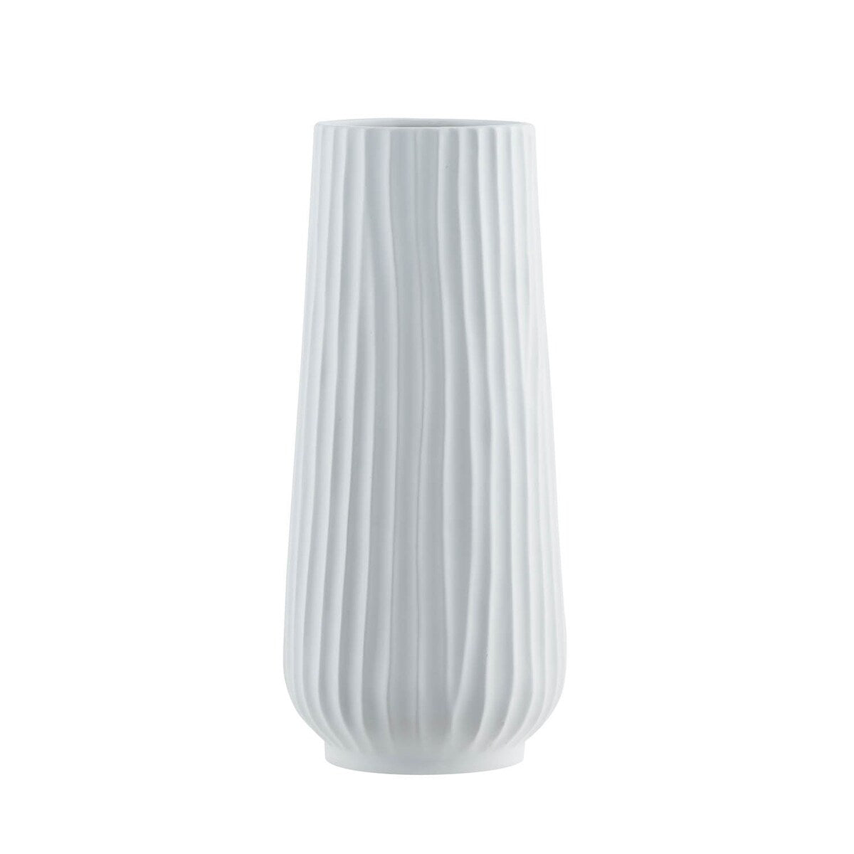 Ribbed Deco Vase
