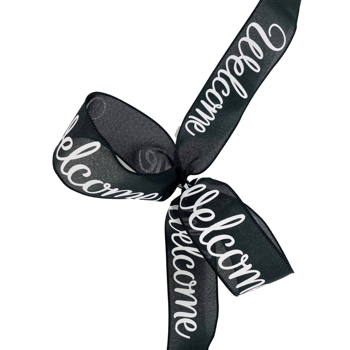 Ribbon Welcome Black and White 2.5" x 10YD - N/A