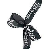 Ribbon Welcome Black and White 2.5" x 10YD - N/A