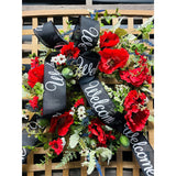 Ribbon Welcome Black and White 2.5" x 10YD - N/A