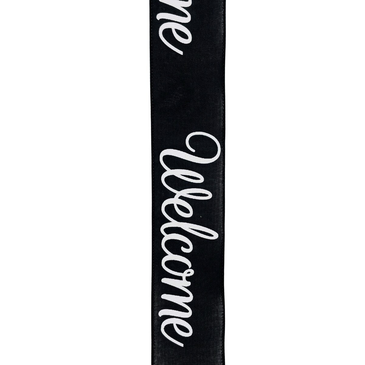 Ribbon Welcome Black and White 2.5" x 10YD - N/A