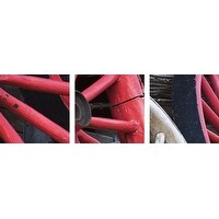 Richard Cummins Premium Thick-Wrap Canvas entitled Wheels, Butte, Montana, USA