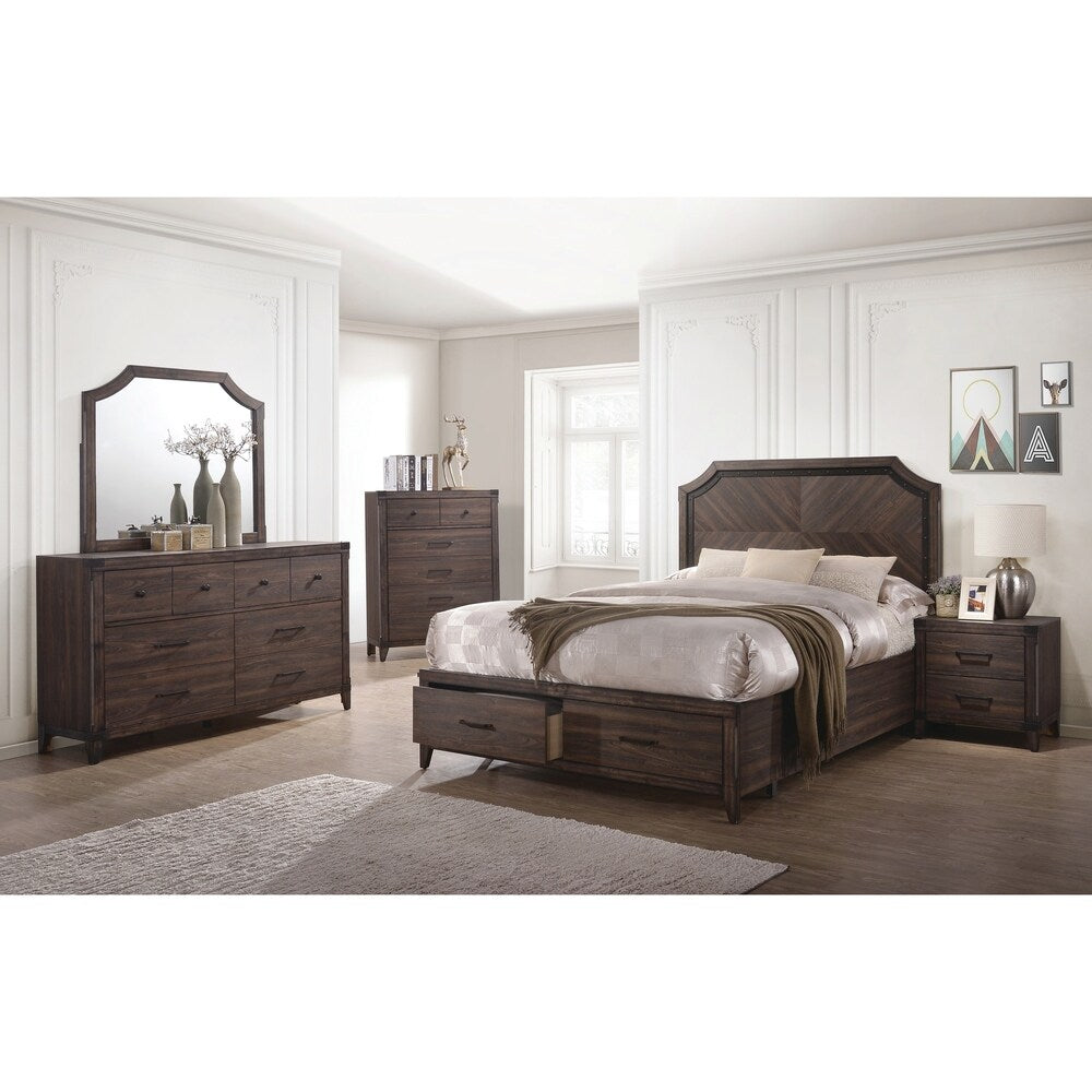 Richmond Rustic Dark Grey Oak Nightstand