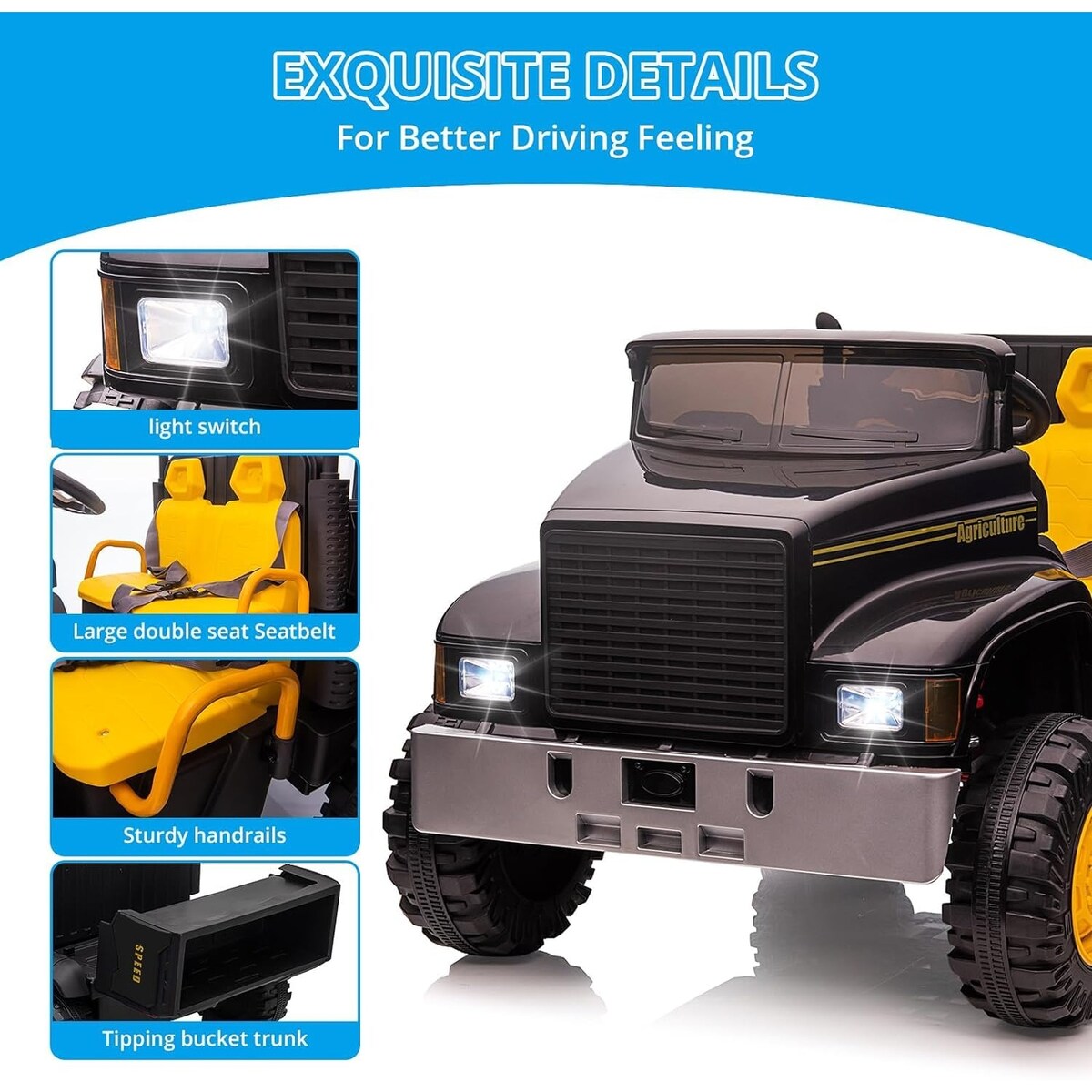 Ride On Truck for Kids 24V Ride On Car with Remote Control