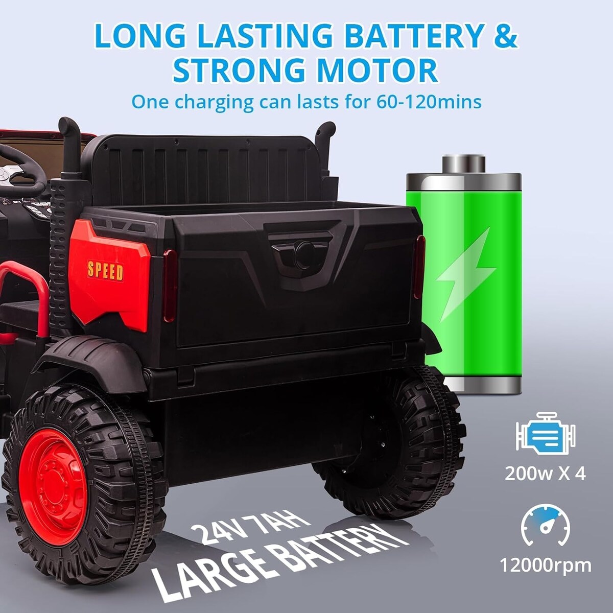 Ride On Truck for Kids 24V Ride On Car with Remote Control