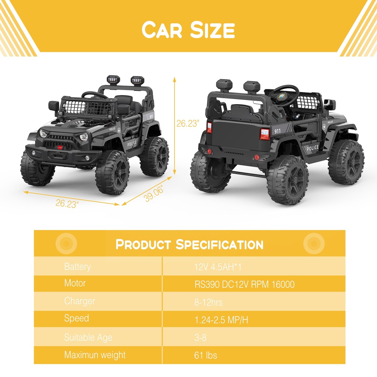 Electric Ride on Car with Remote Control