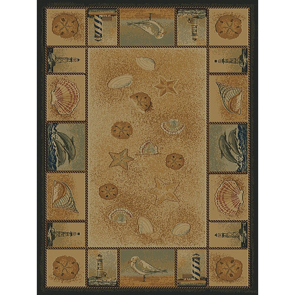 Ridgeland Nautical Border Runner Rug (1'11 x 7' 4) - 1'11" x 7'6"