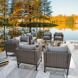 Patio Festival Right-Angle 10-Piece Outdoor Conversation Set