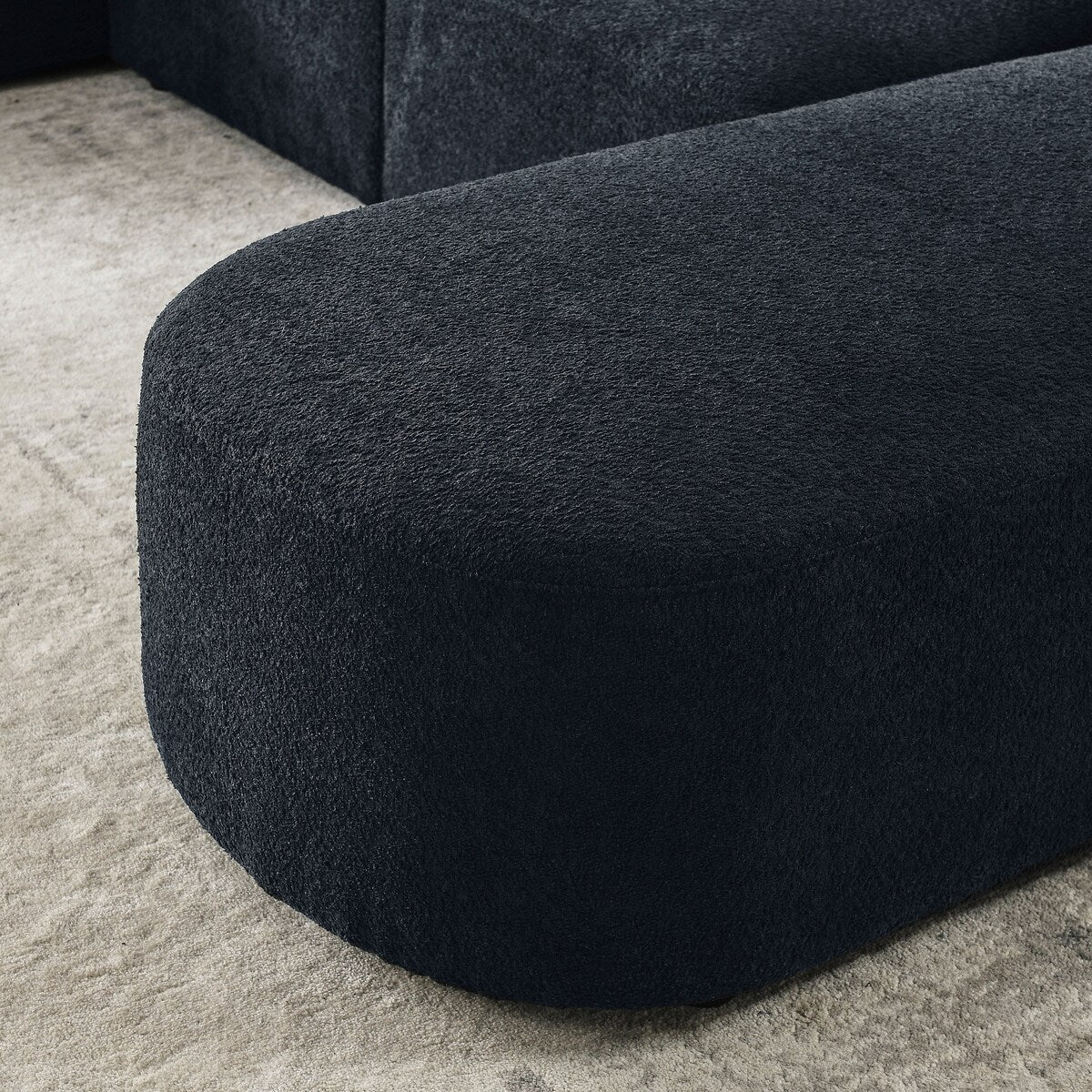 Right Chaise for Modluar Sofa,Sturdy solid wood frame, loop yarn fabric