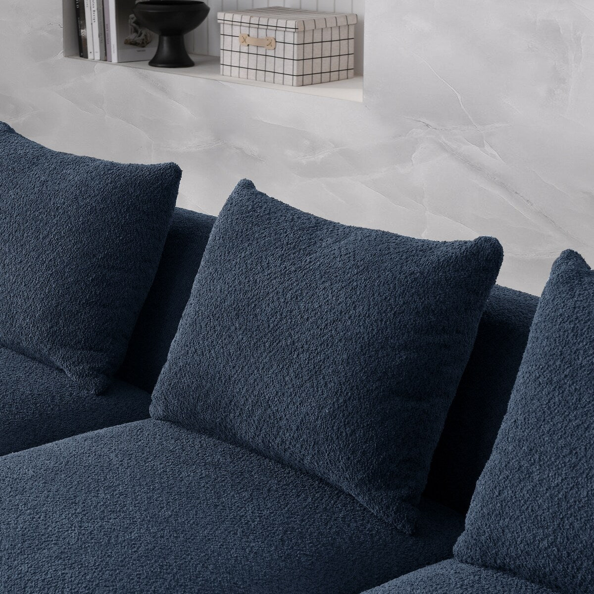 Right Chaise for Modluar Sofa,Sturdy solid wood frame, loop yarn fabric