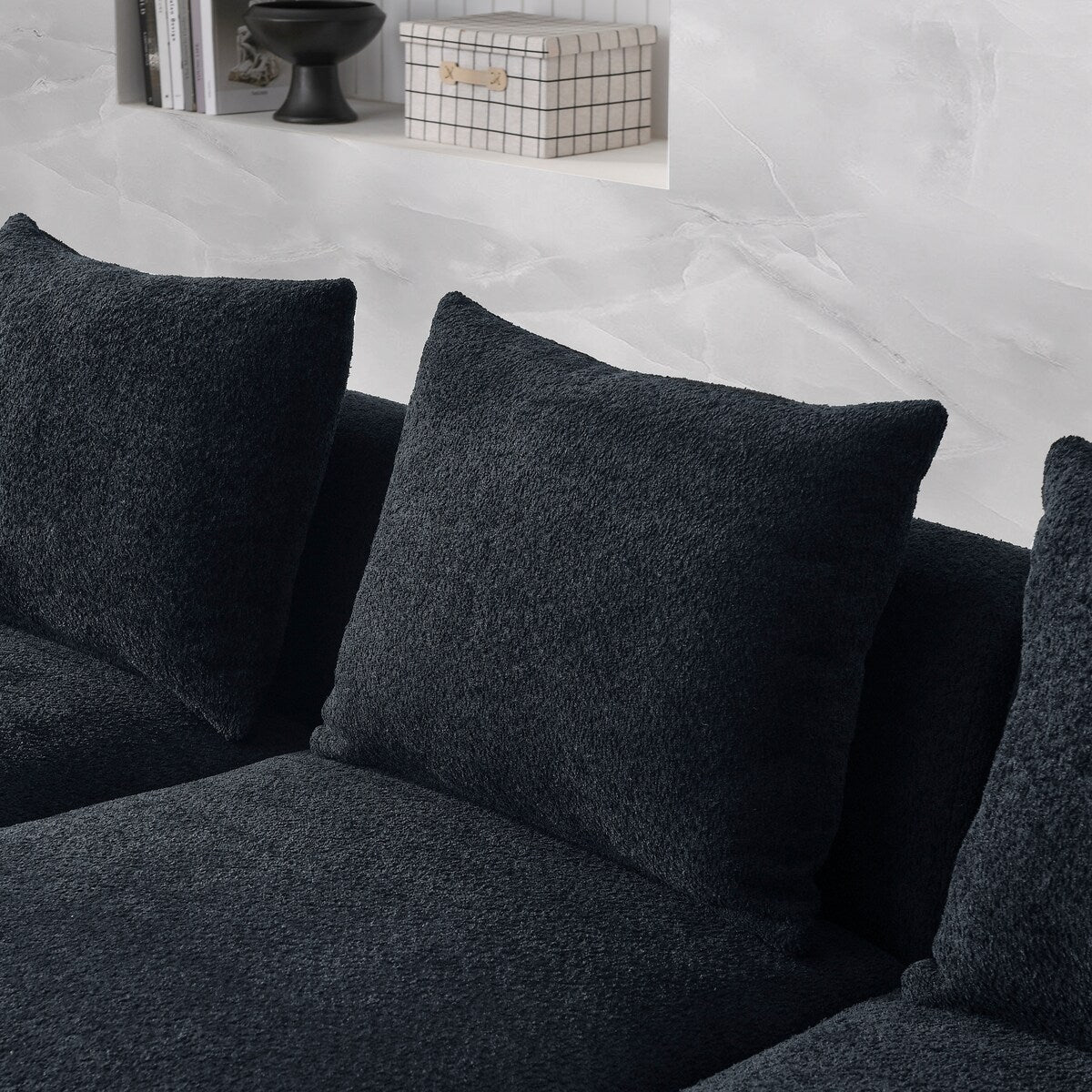 Right Chaise for Modluar Sofa,Sturdy solid wood frame, loop yarn fabric