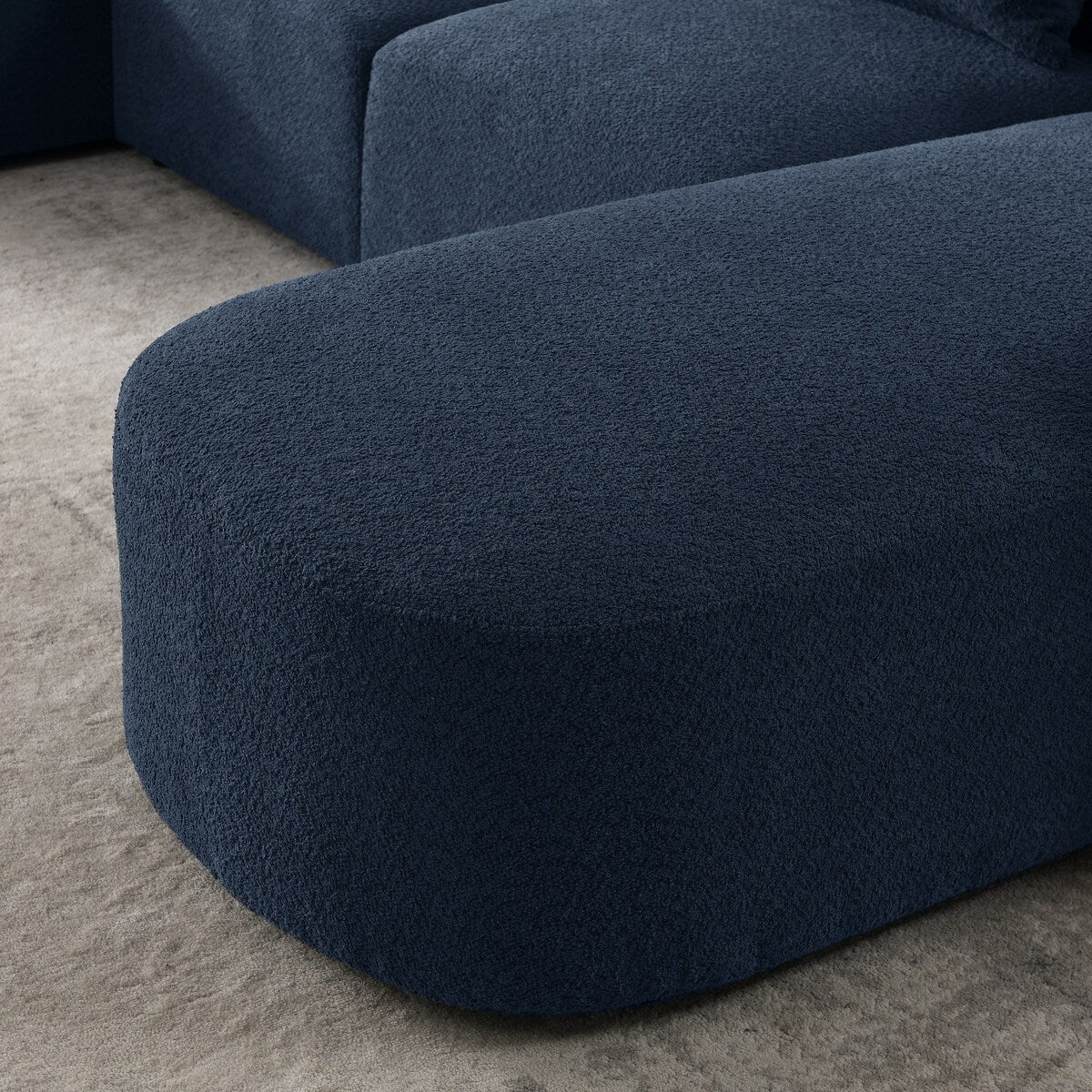Right Chaise for Modluar Sofa,Sturdy solid wood frame, loop yarn fabric