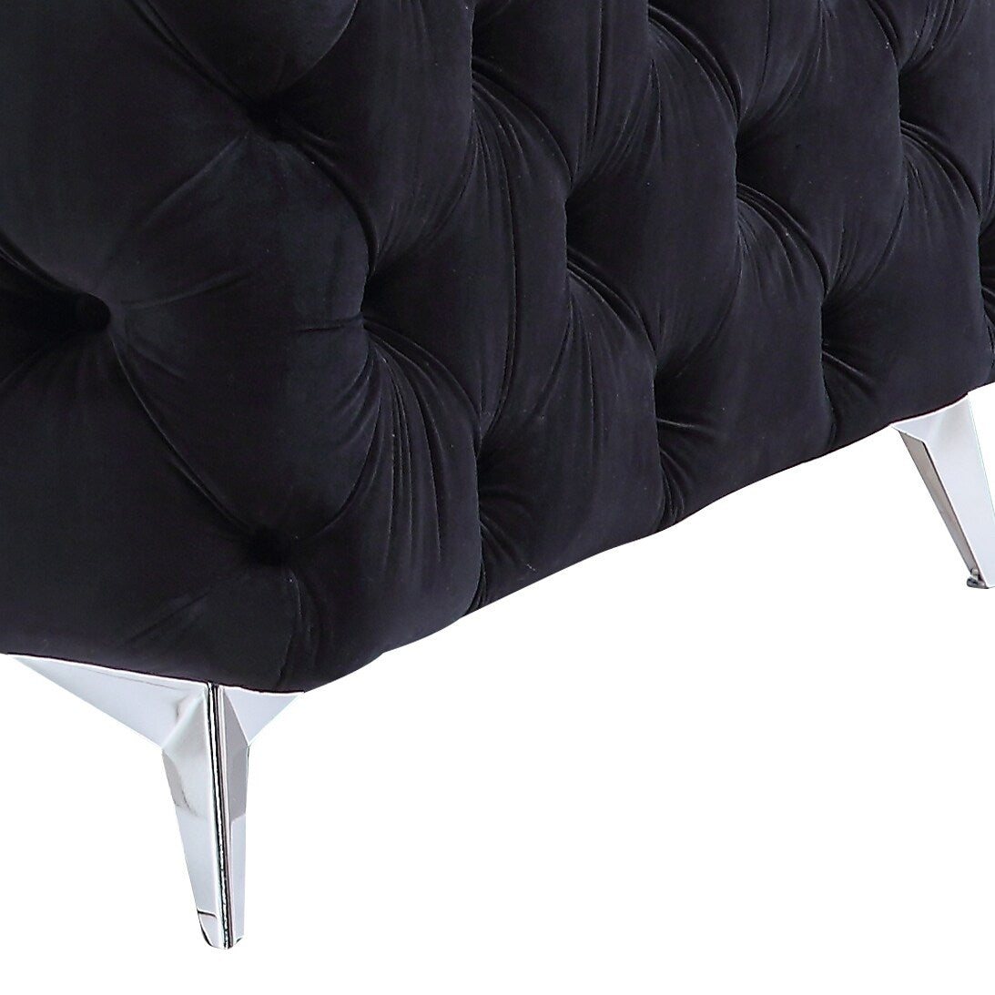 Rikard Black Button-Tufted Sofa
