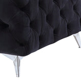 Rikard Black Button-Tufted Sofa