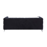 Rikard Black Button-Tufted Sofa