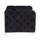 Rikard Black Button-Tufted Sofa