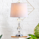 Riley 25" Crystal LED Table Lamp, Clear by JONATHAN Y