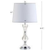 Riley 25" Crystal LED Table Lamp, Clear by JONATHAN Y