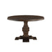 Riley 48" Round Solid Wood Pedestal Dining Table - Brown