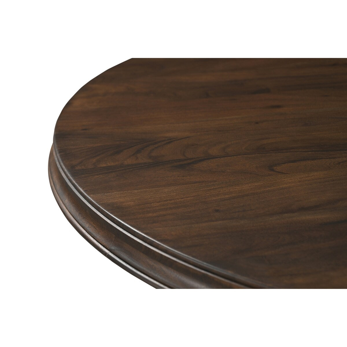Riley 48" Round Solid Wood Pedestal Dining Table - Brown