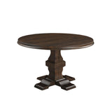 Riley 48" Round Solid Wood Pedestal Dining Table - Brown