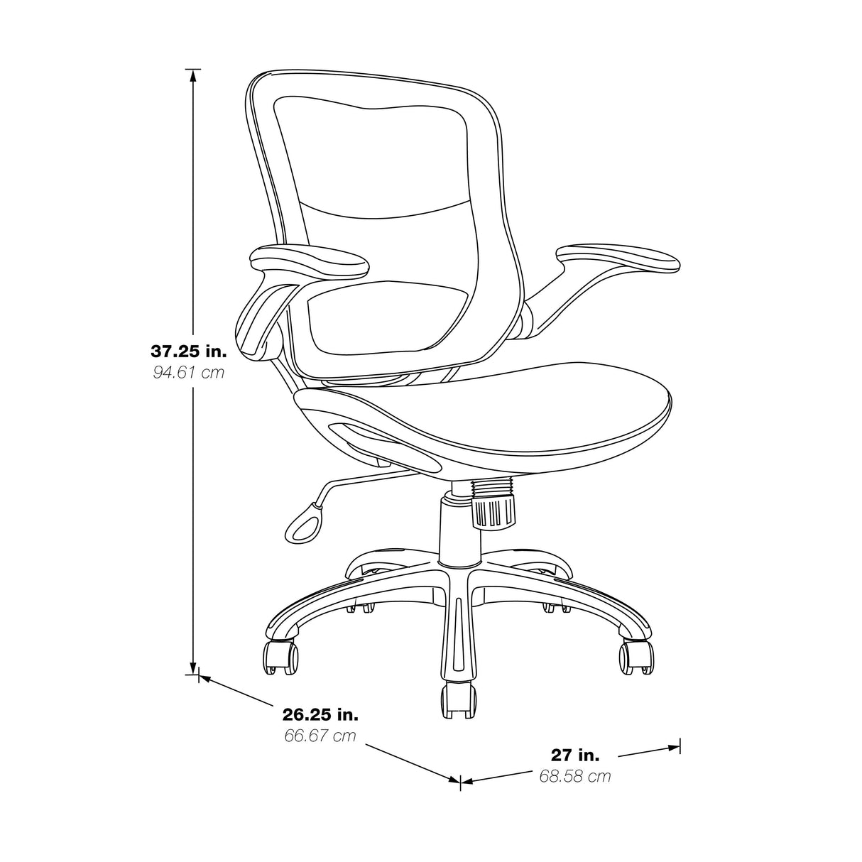 Riley Office Chair with White Mesh Seat and Back