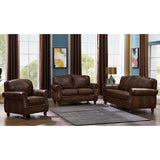 Ripley Hand Rubbed Brown 3-piece Living Room Set