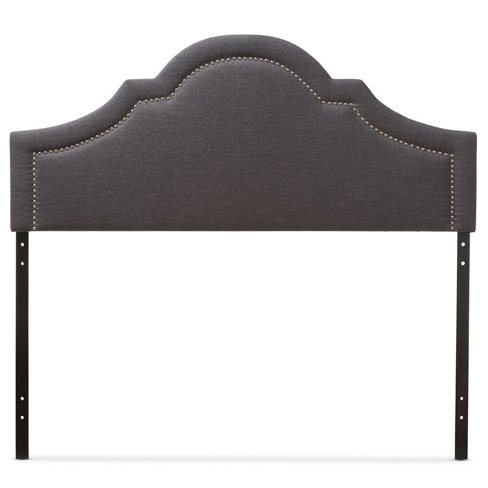 Rita Modern and Contemporary Dark Grey Fabric Upholstered King Size Headboard