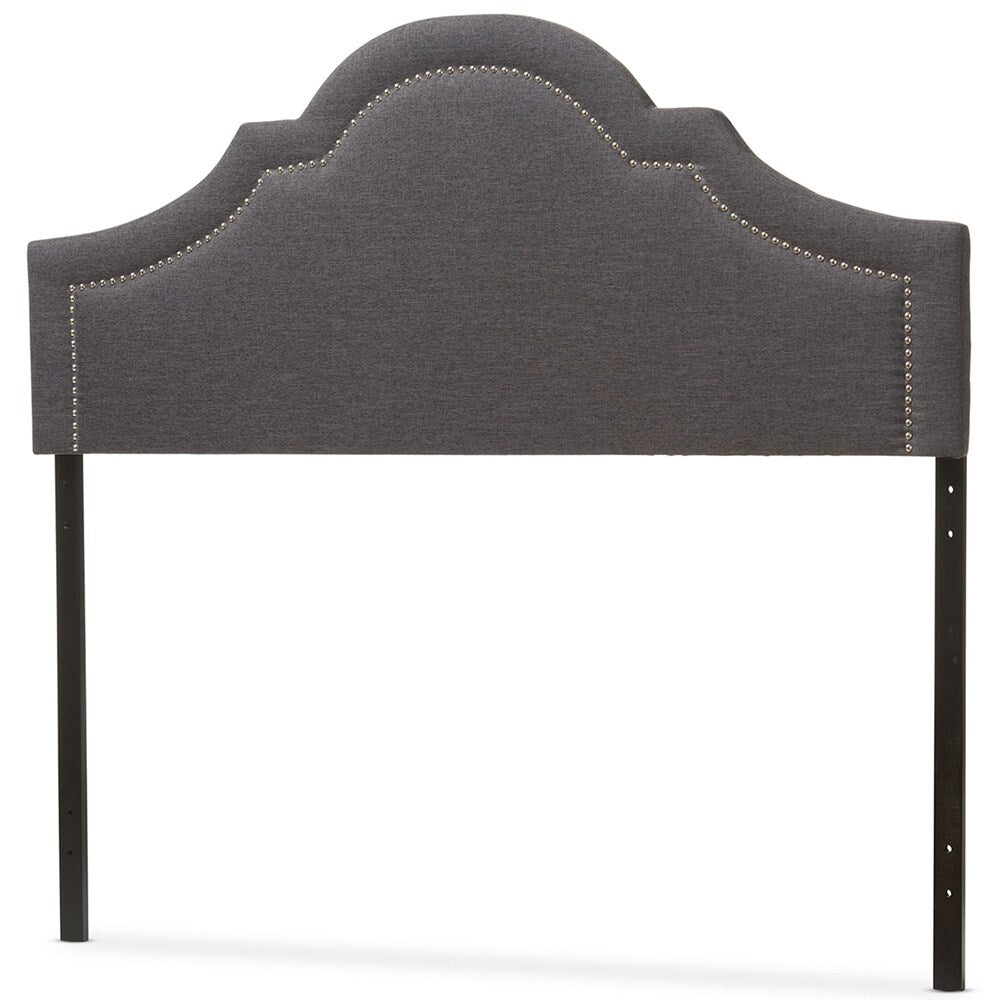 Rita Modern and Contemporary Dark Grey Fabric Upholstered King Size Headboard