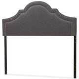 Rita Modern and Contemporary Dark Grey Fabric Upholstered King Size Headboard