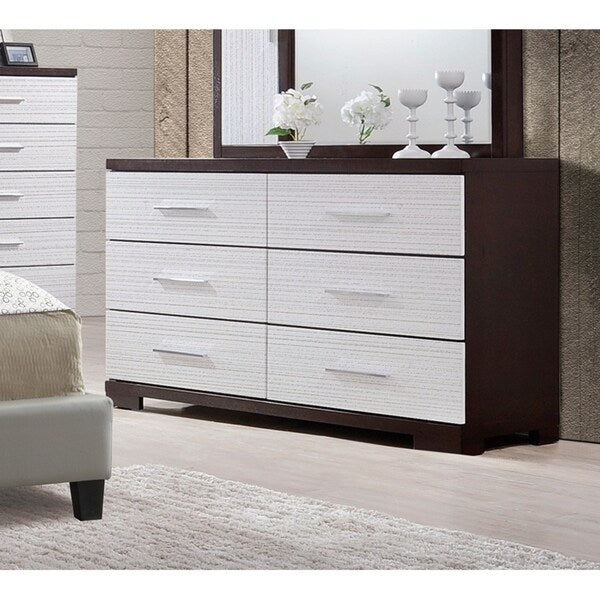 Rita Rubber Wood Dresser 6-Drawer