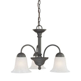 Riva 3-Light Chandelier in Painted Bronze