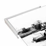 River Boat-HARBOA50460 Print 11.5"x11.5" by Harold Silverman - Boats