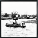River Boat-HARBOA50460 Print 11.5"x11.5" by Harold Silverman - Boats