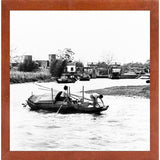 River Boat-HARBOA50460 Print 11.5"x11.5" by Harold Silverman - Boats