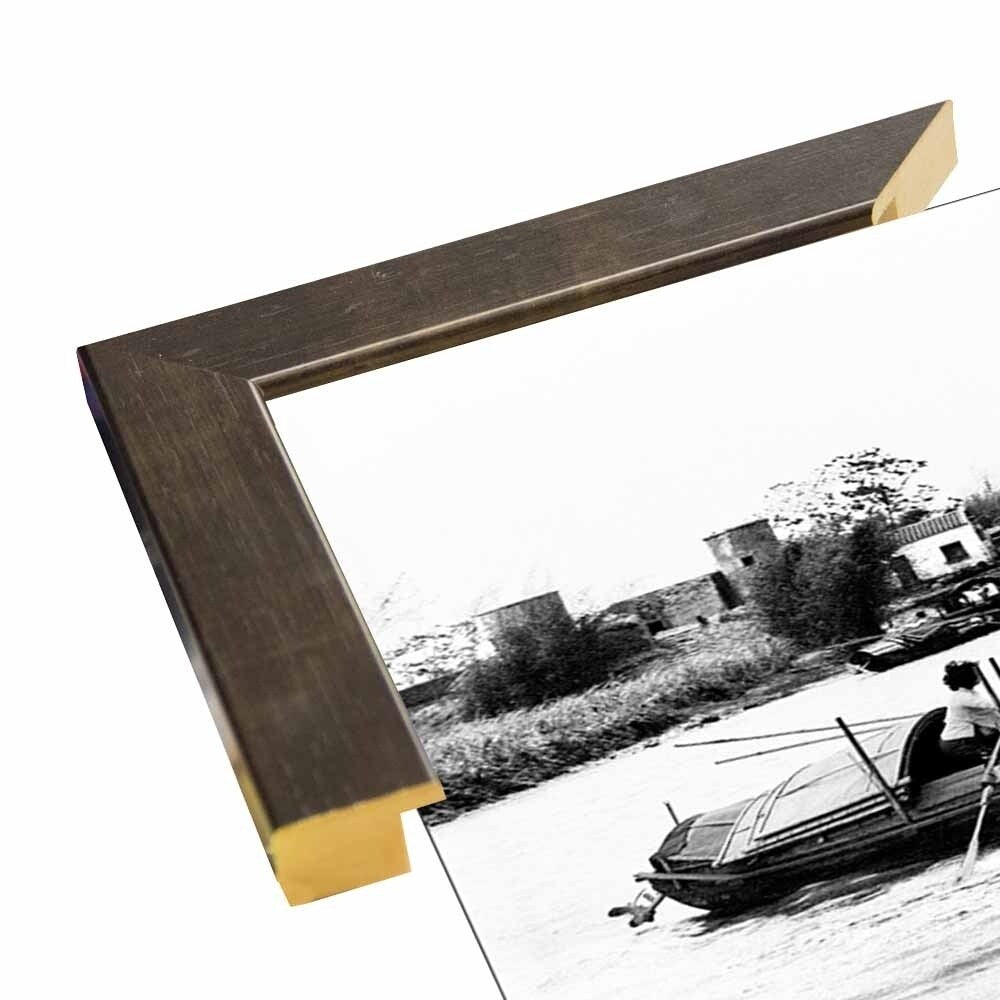 River Boat-HARBOA50460 Print 11.5"x11.5" by Harold Silverman - Boats