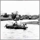 River Boat-HARBOA50460 Print 11.5"x11.5" by Harold Silverman - Boats