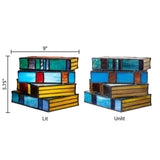 River of Goods Multi-colored Stained Glass Stack of Books Accent Lamp - 9" x 8.25" x 5.75"